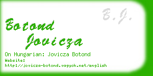 botond jovicza business card